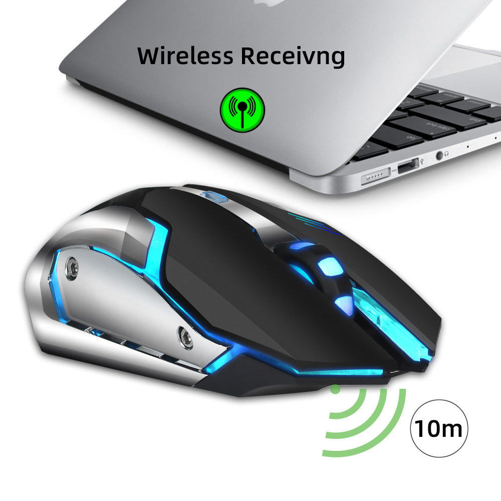 HXSJ new wireless mouse 2.4GPI gaming mouse glowing mouse