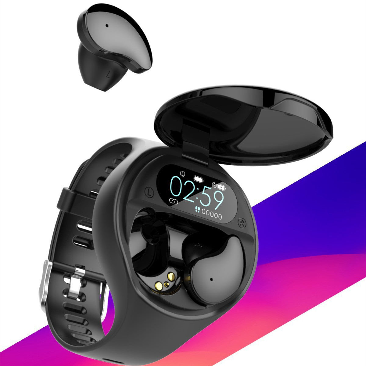 Sports Color Screen Bracelet Bluetooth Headset Combo Smart Watch